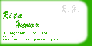 rita humor business card